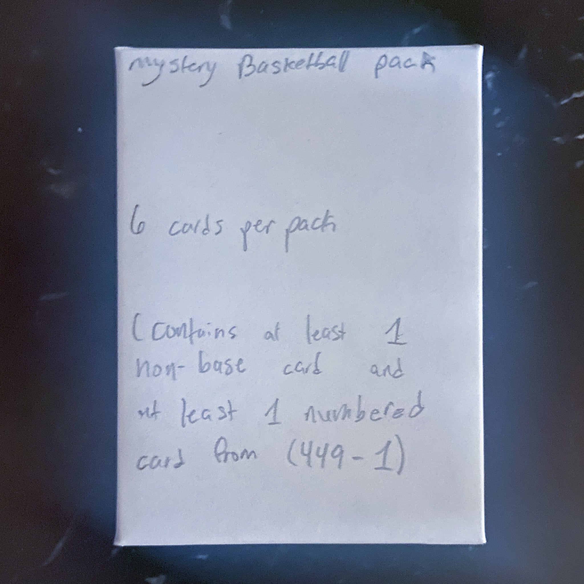 Mystery Basketball Pack (6 cards)